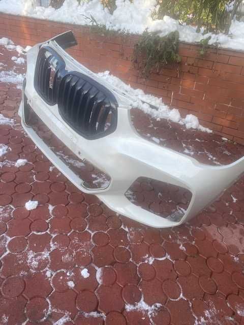 Zderzak przedni biała perła BMW X1 F48 M pakiet 2021 r xdrive 20d