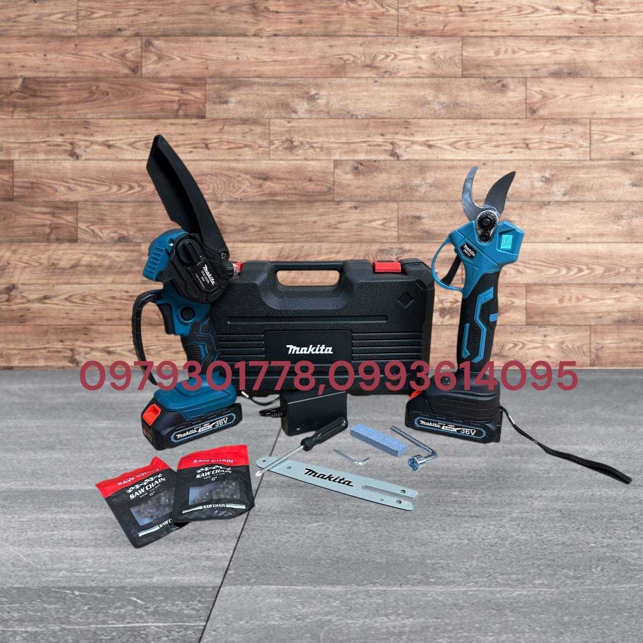 Makita 2/1 Садовий секатор з екратором DMT65 BL + міні пила DUC365 BL