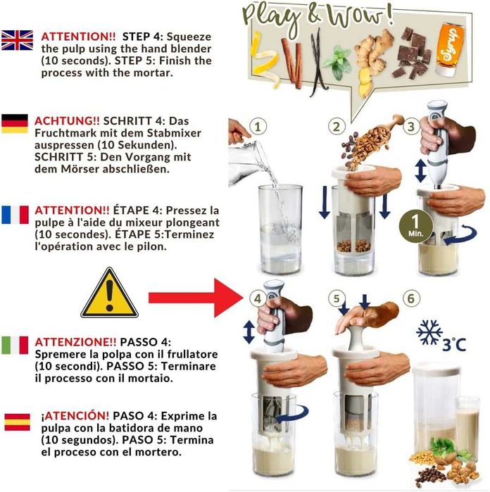 MÜLSI Soul wielofunkcyjny filtr sitkowy domowe mleko rośline 1l w 1min