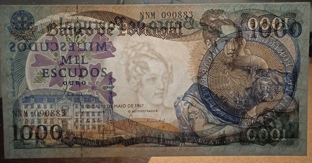 Nota 1000 escudos 1967 - NOVA Portes Gratis