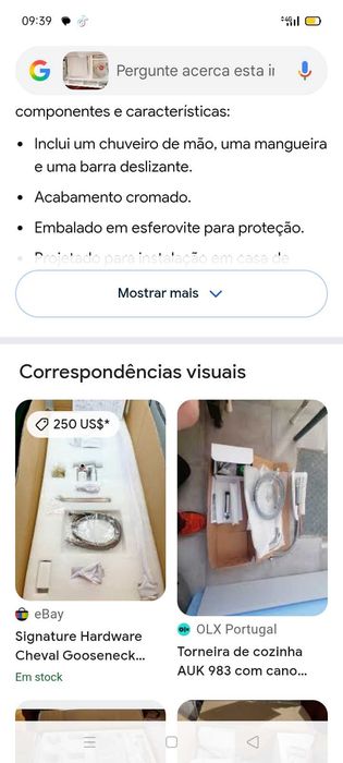 Chuveiro Conjunto 250€. Oportunidades