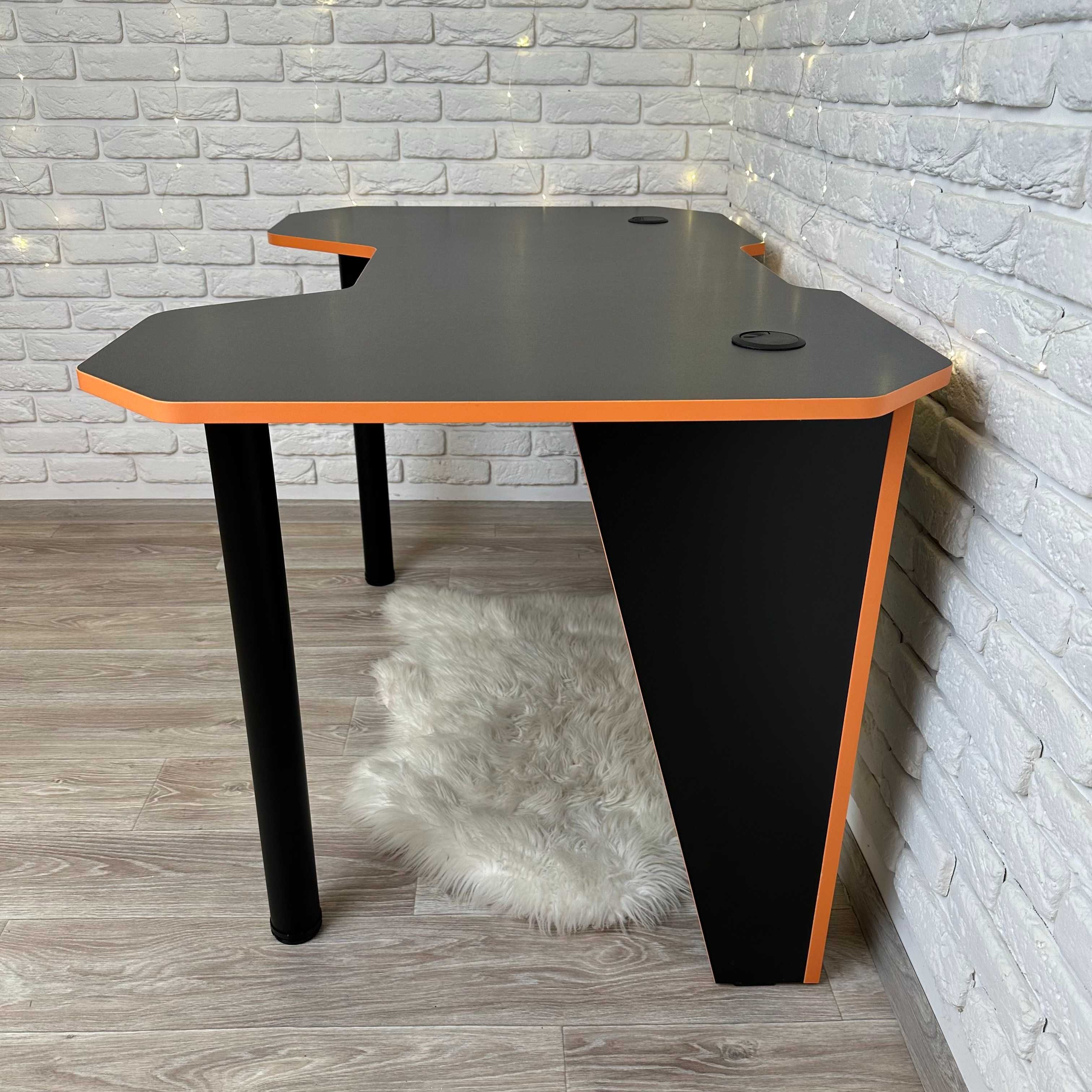 Геймерський комп'ютерний ігровий стіл KiberStol - Prism Black/Orange