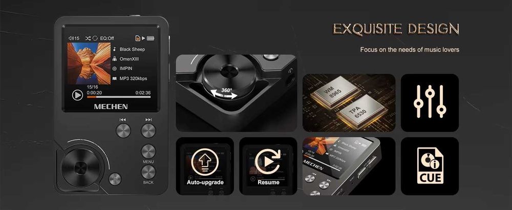 HI-RES MP3 плеер MECHEN M30 DSD. Високоякісний плеєр без втрати якості