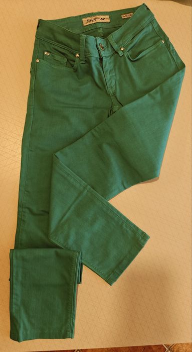 Calças de Ganga Verdes Salsa - NOVAS