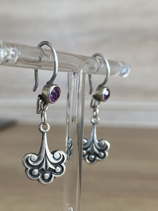 Серебряные серьги 875 СССР