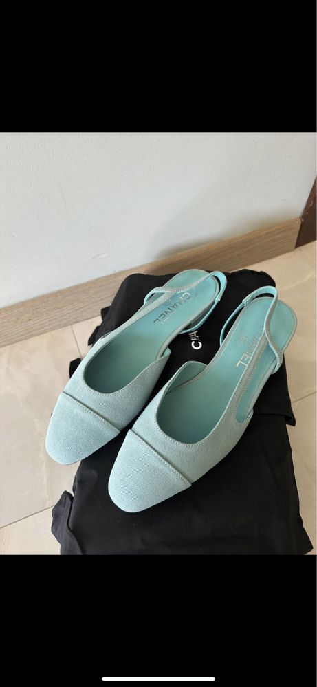 Chanel мюли цвет  Tiffany