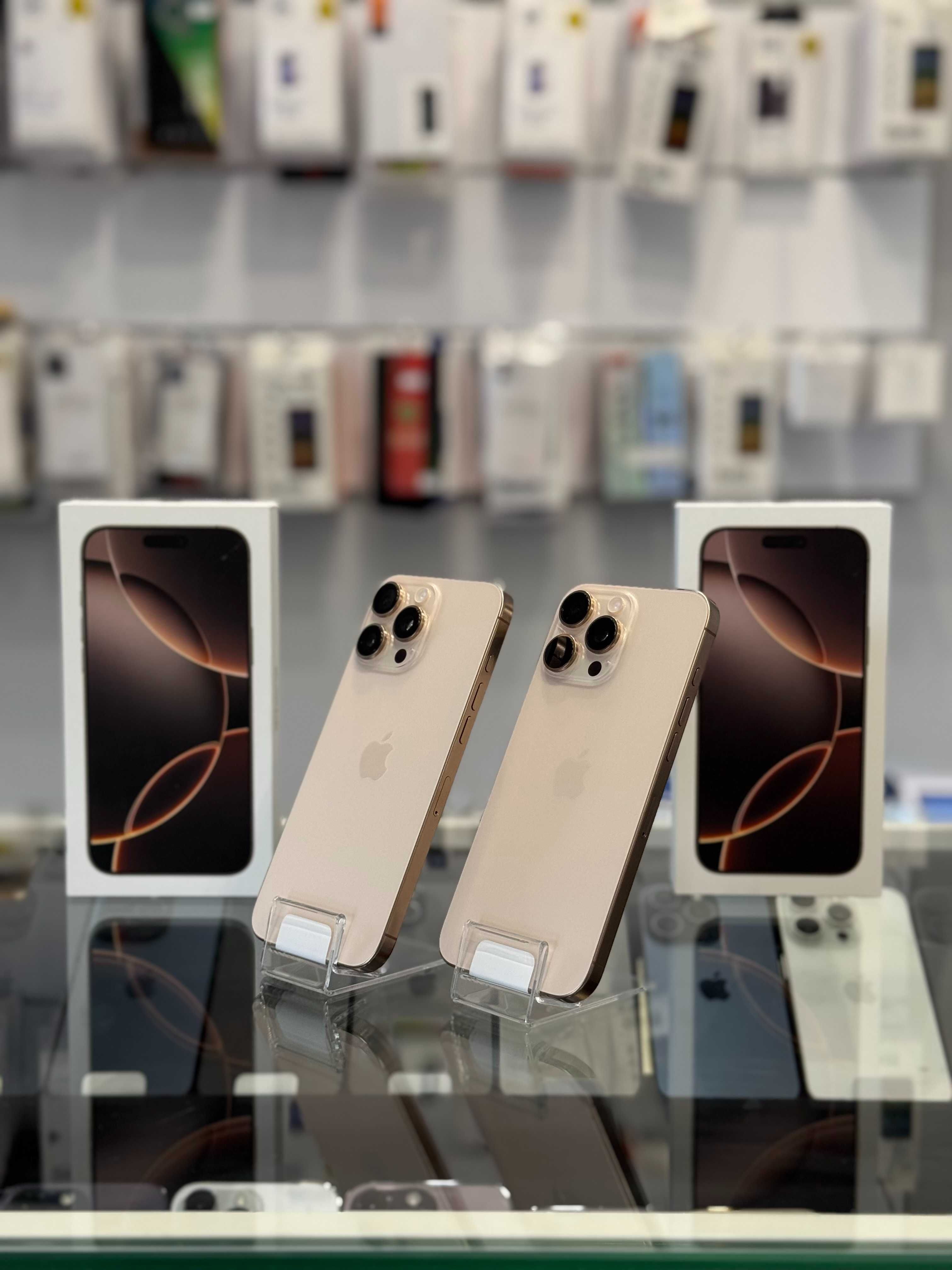NOWY iPhone 16 PRO 128 GB • Desert Titanium • 100% bat. • GWARANCJA •