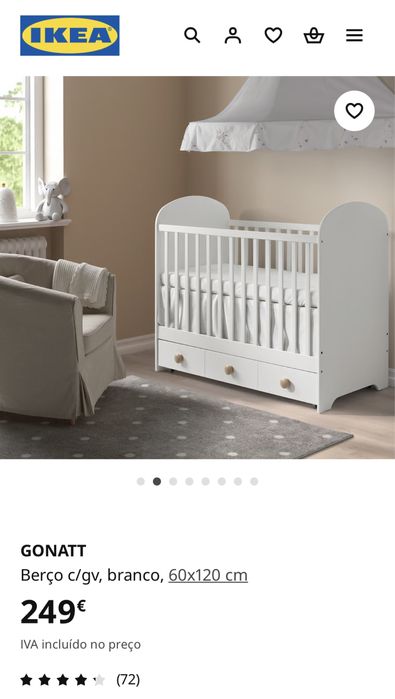 Berço branco em bom estado.