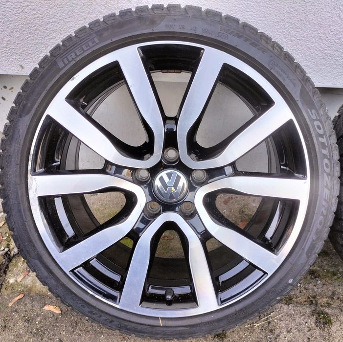 Felgi z oponami zimowymi VW Golf GTI GTD Caddy Touran 7,5x18 ET51 5x11