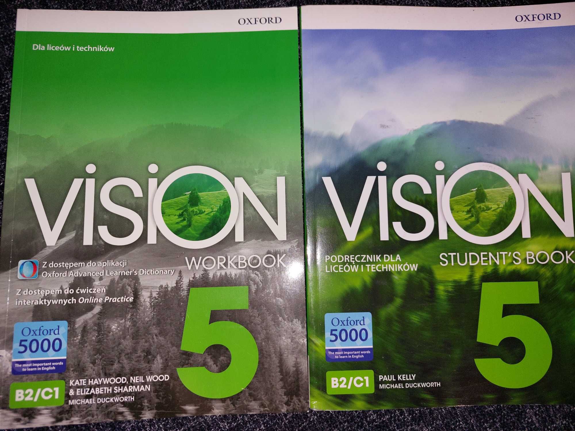 Vision 5 Workbook i Student's book do LO i technikum+gratis