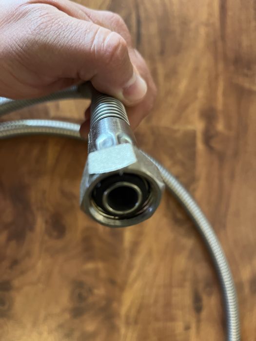 Wąż przyłączeniowy do gazu srebrny elastyczny 125cm + 145cm = 270cm