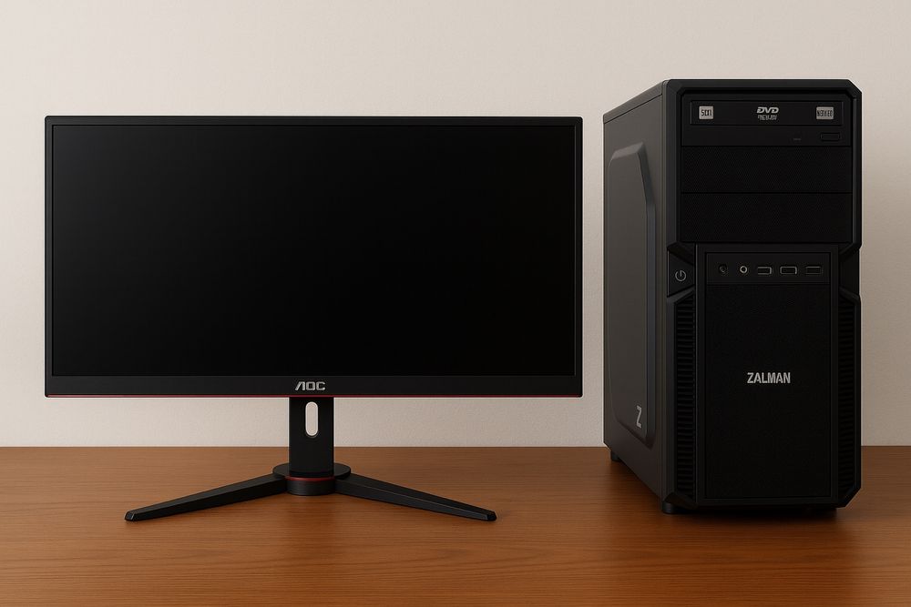 Zestaw komputer + monitor do gier i pracy