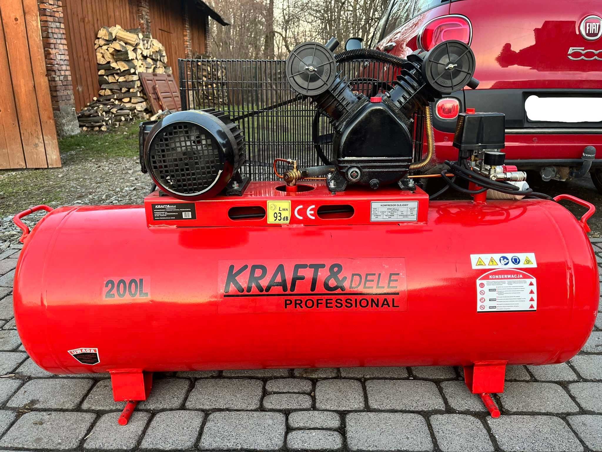 KOMPRESOR Kraft sprężarka olejowa 200L 2tłoki 400v