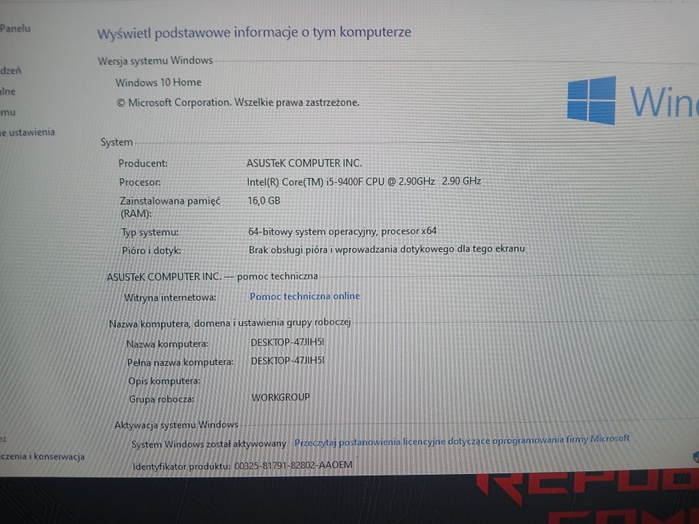 Komputer Do gier i5 gtx