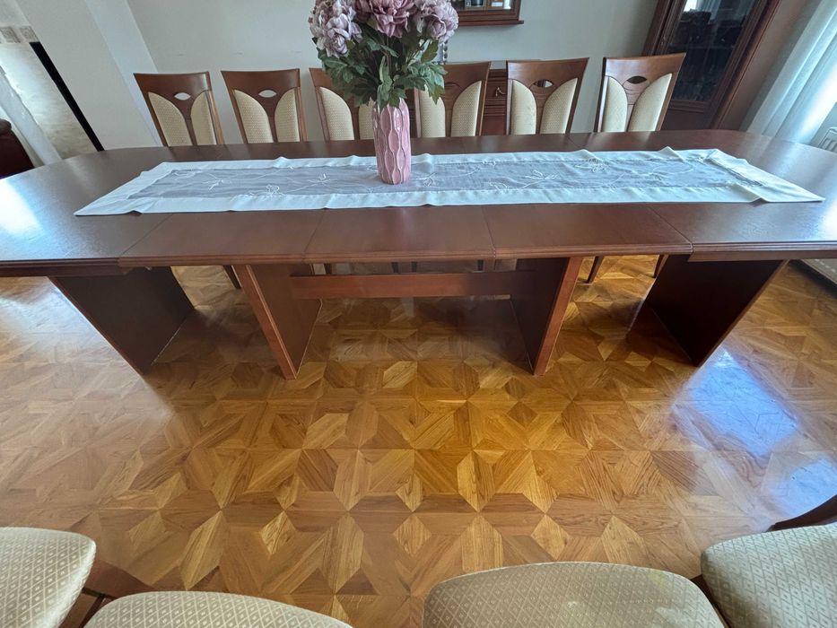 Drewniany stół rozkładany 4 wkładki 3,9m stan bdb możliwy transport
