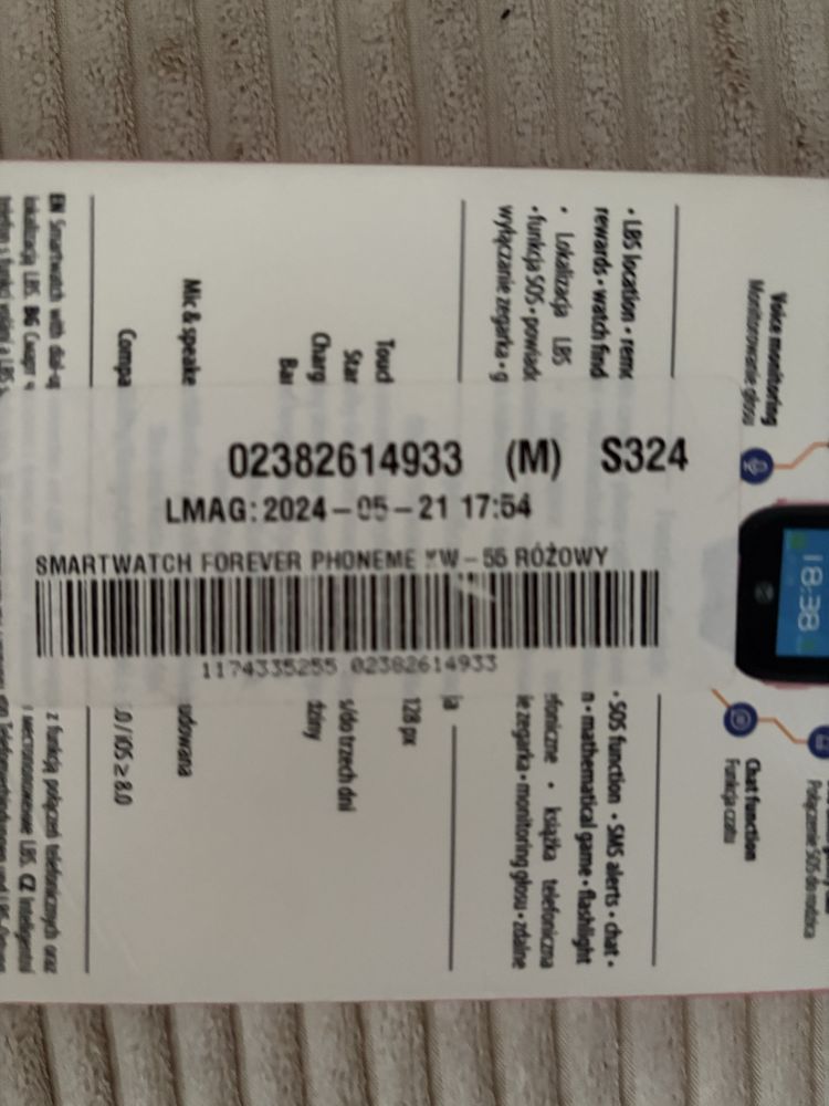 Zegarek smartwatch dla dzieci forever