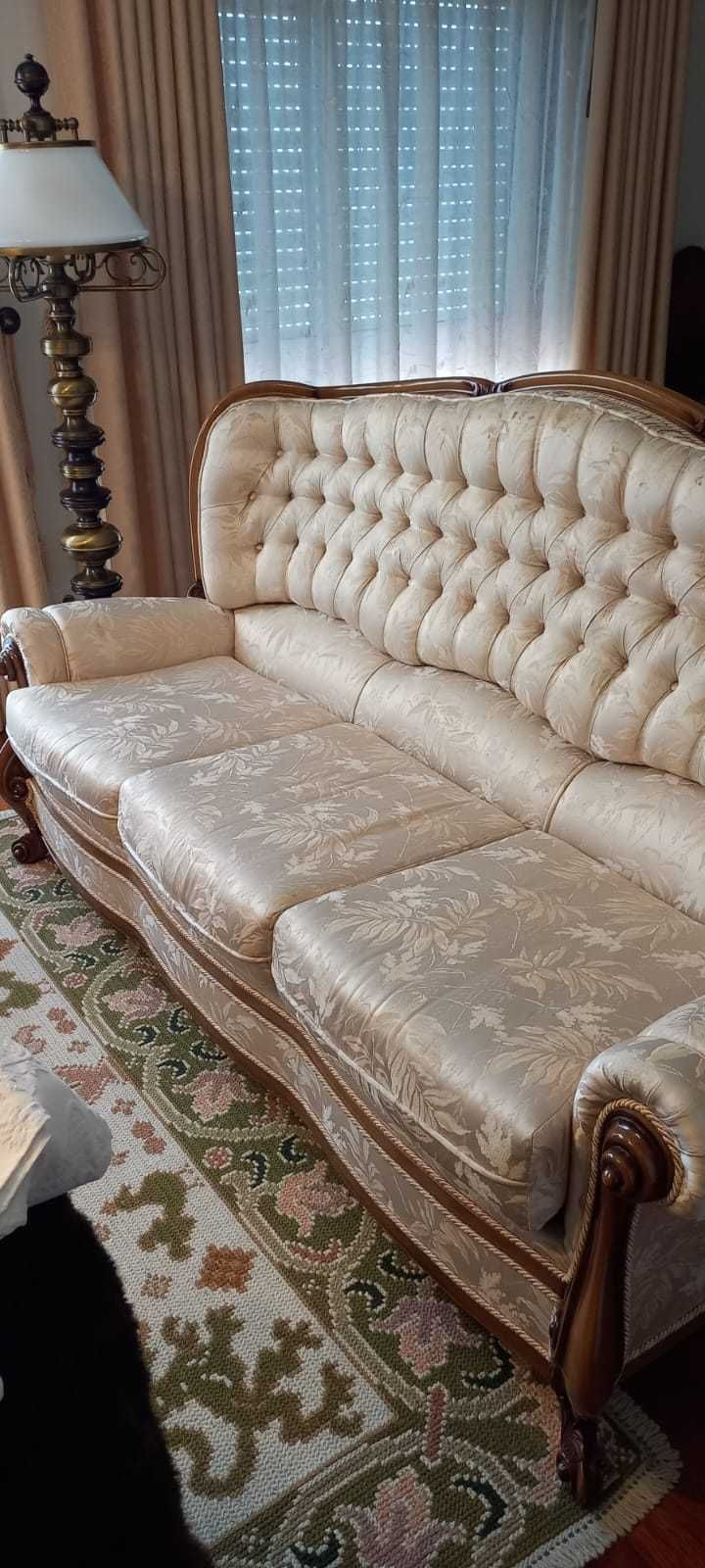 Conjunto de sofá cama 3 lugares + 2 individuais