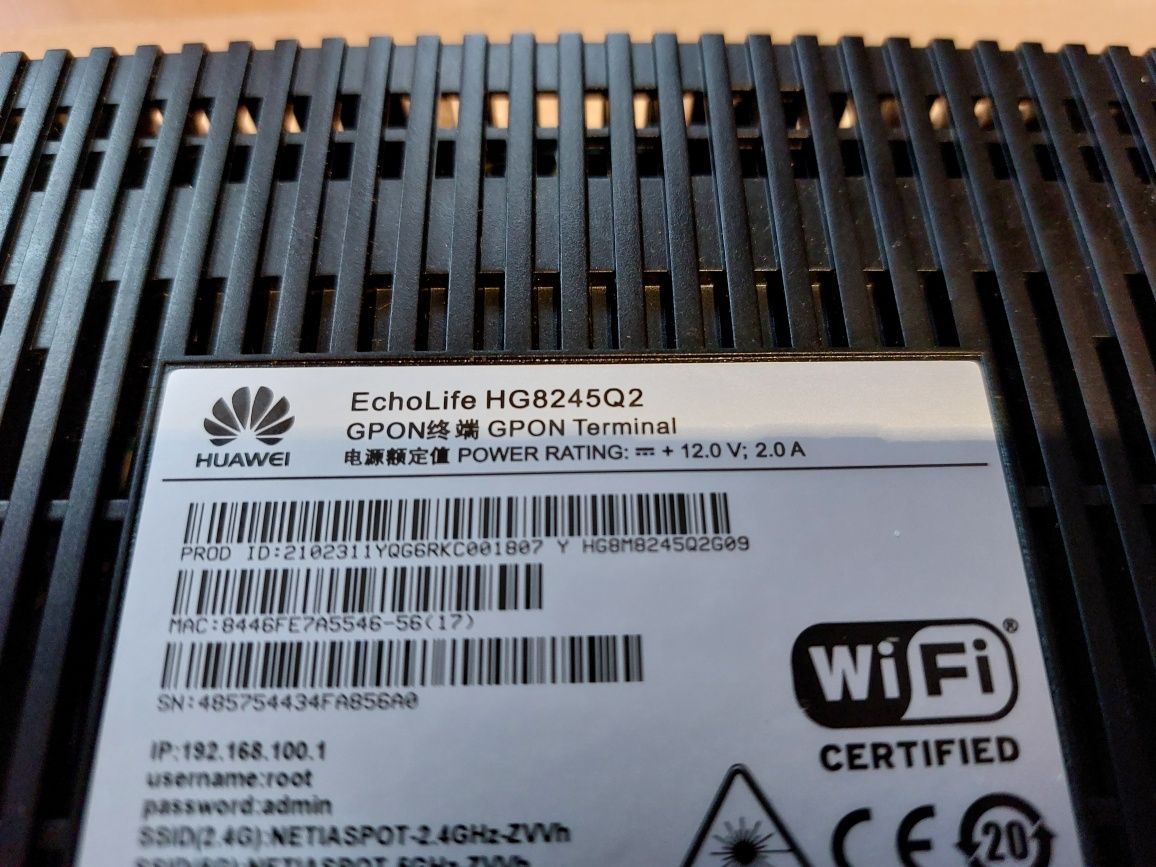 Router Huawei EchoLife HG8245Q2 GPON Terminal