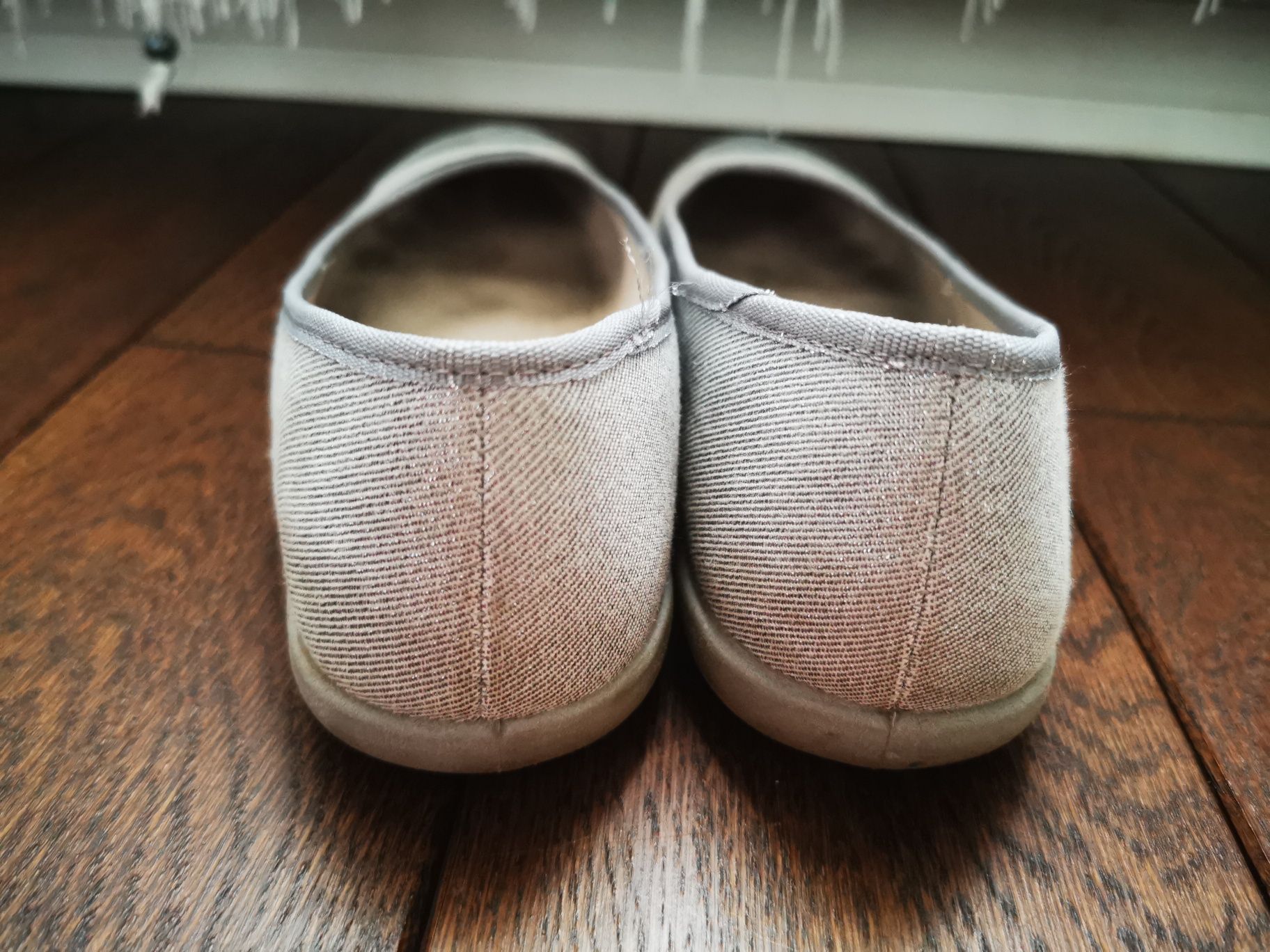 Baleriny Befado szaro-srebrne roz. 39