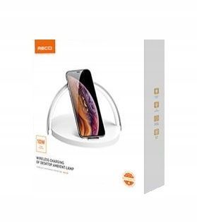 Lampka Led Z Ładowarka Indukcyjna 10W Qi Z Uchwytem Na Biurko Szafkę