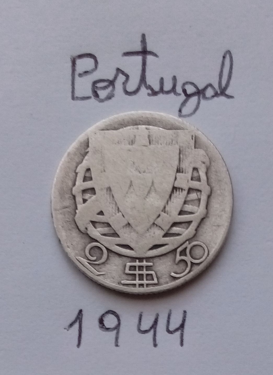 Moeda 1944 Portugal 2,50 escudos