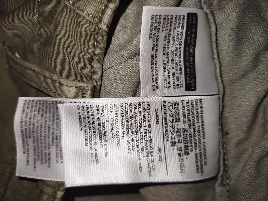 Calças Levi's verde tropa W 29 L32