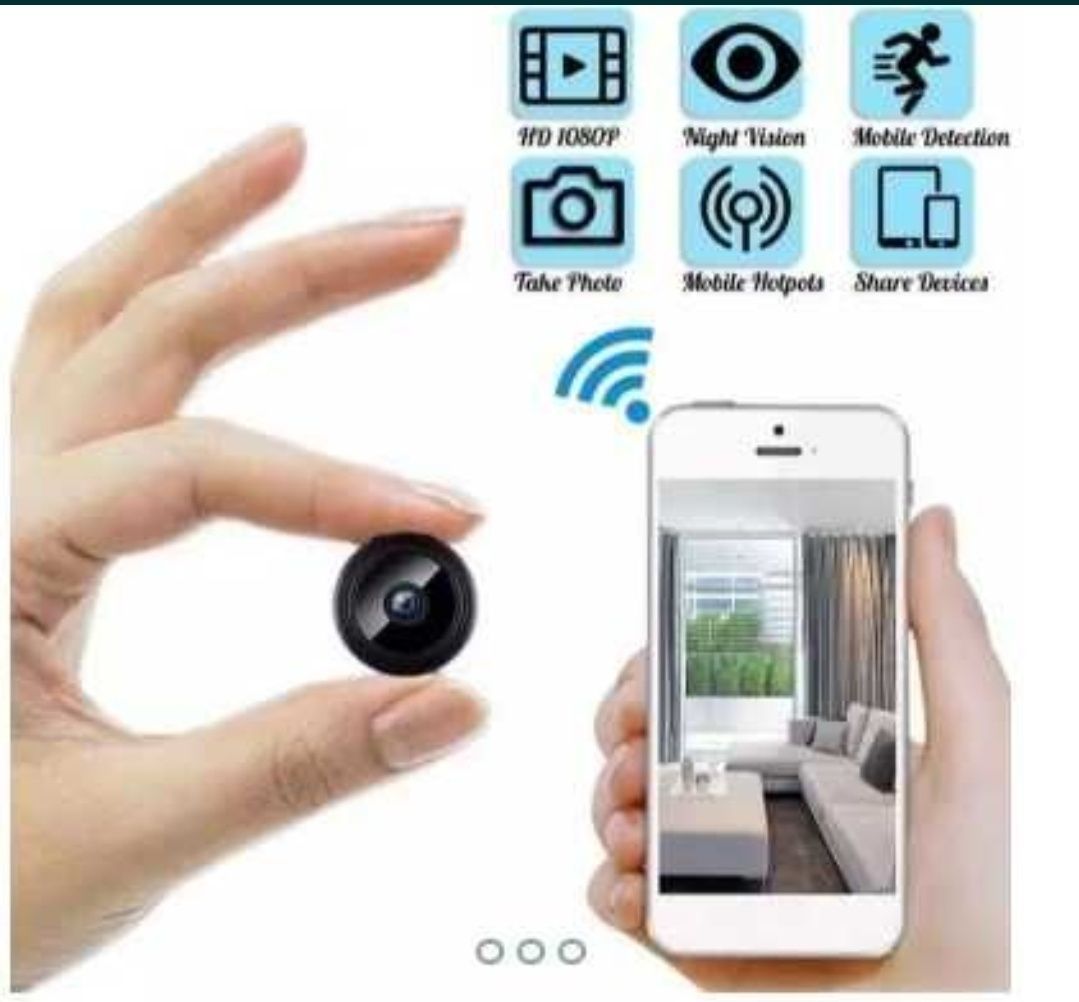 ORYGINALNA Mini Kamera Szpiegowska Wifi Full HD Monitoring Podgląd PL