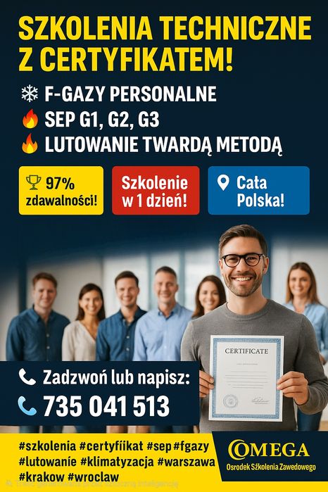 F - GAZY -Szkolenia i kursy Zawodowe  promocyjna cena !