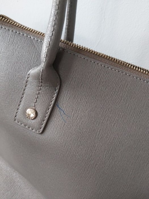 Torebka FURLA shoperka torba damska biznesowa KUFEREK khaki