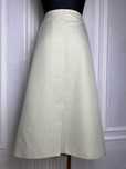 Spódnica długa midi beżowa na suwak plus size 48 4XL old money