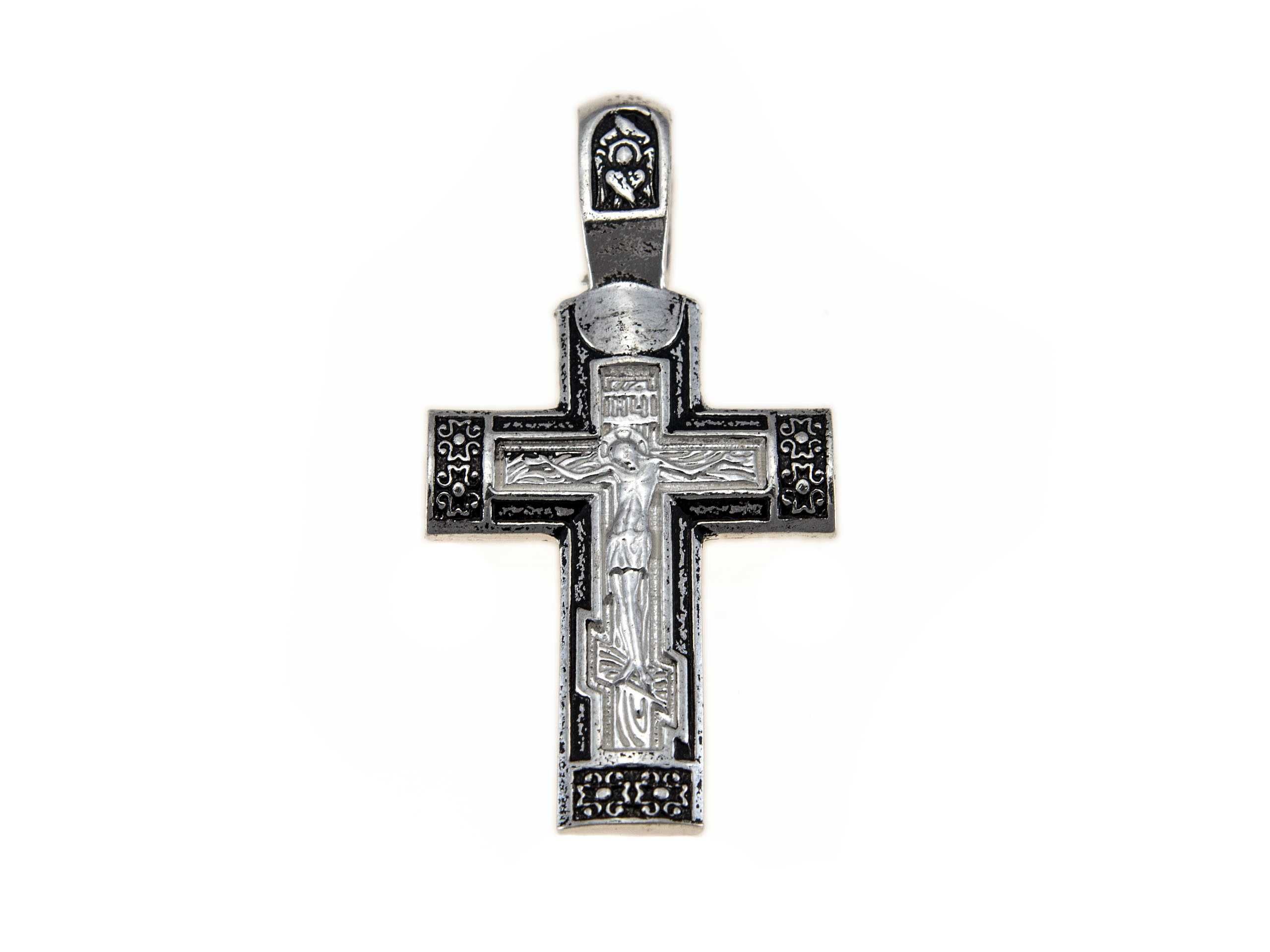 Krzyżyk prawosławny srebrny 925 NOWY