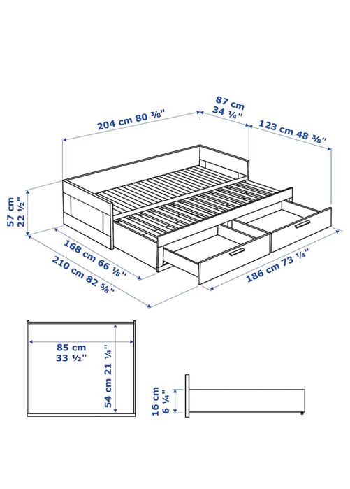 Cama branca Brimnes Ikea