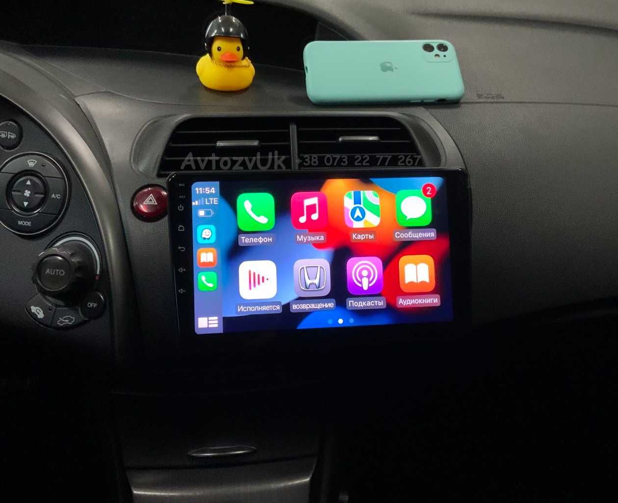 Магнитола CIVIC Honda FR-V FR V EDIX 5D 2 дин Сивик CarPlay Android 14