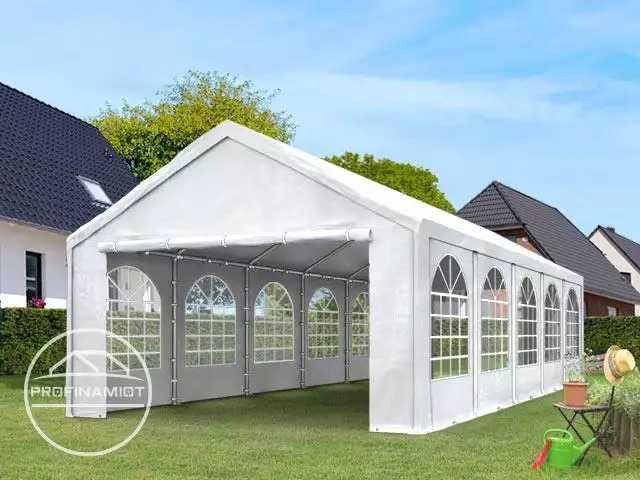3x4 m Namiot imprezowy, PE 450, szaro-biały, gratis wysyłka