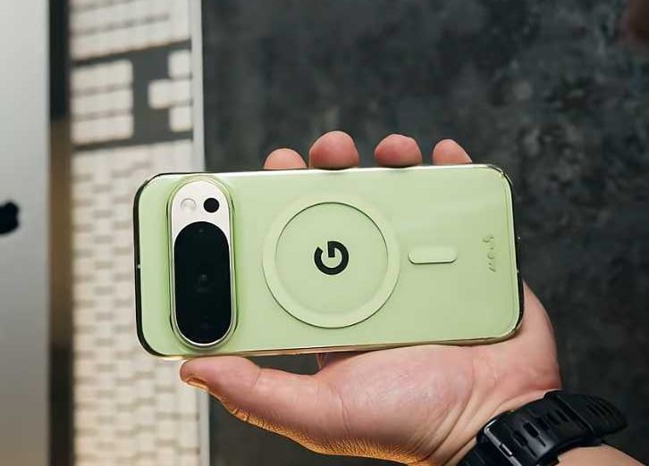 Чехол Mous к Google Pixel 10 Pro XL,модель Super Thin Clear Lime Green