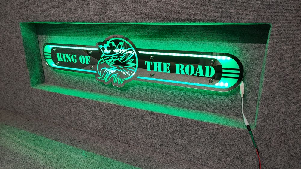 SCANIA Orzeł  Lustro LED  na tylną ścianę, nad łóżko S01-Multikolor