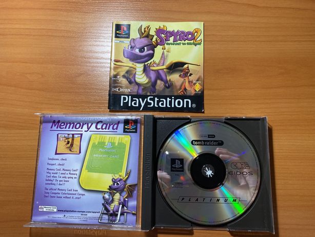 Игра, диск Spyro 2 , Tomb Rider на PlayStation 1