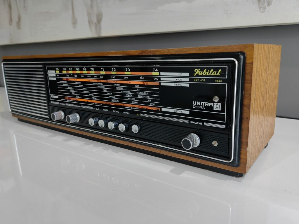 Radio Unitra Diora Jubilat DMT-406 Nowy UKF 1974r  Zadbane PRL Vintage