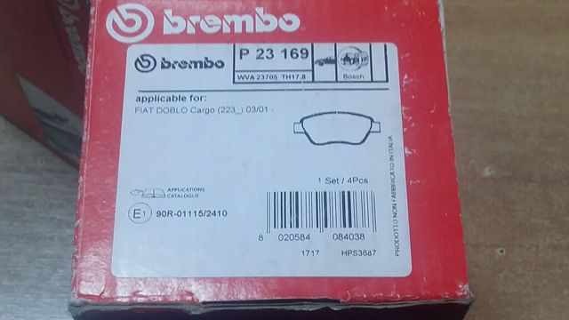 Тормозные колодки Brembo P 23169