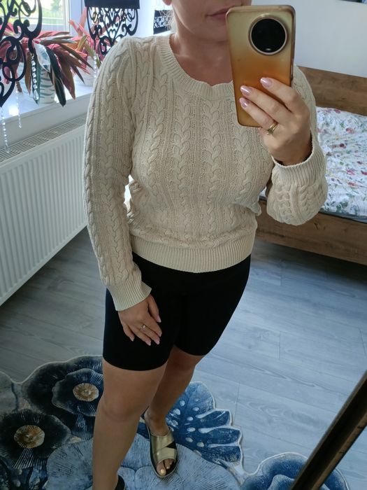 Sweterek beżowy H&M XS/S