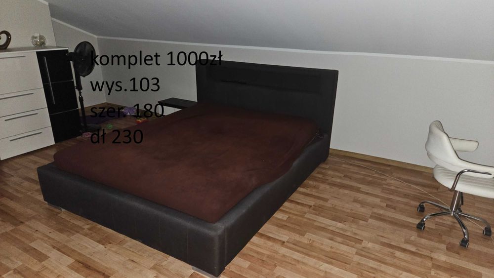 Łóżko meblościanka komoda nocne