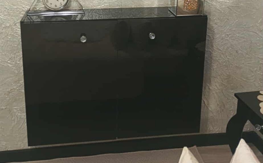 Komoda czarna połysk Glamour