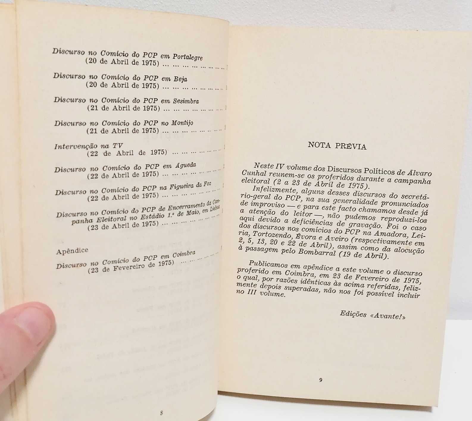 Livro - Discursos Políticos (4) - Álvaro Cunhal