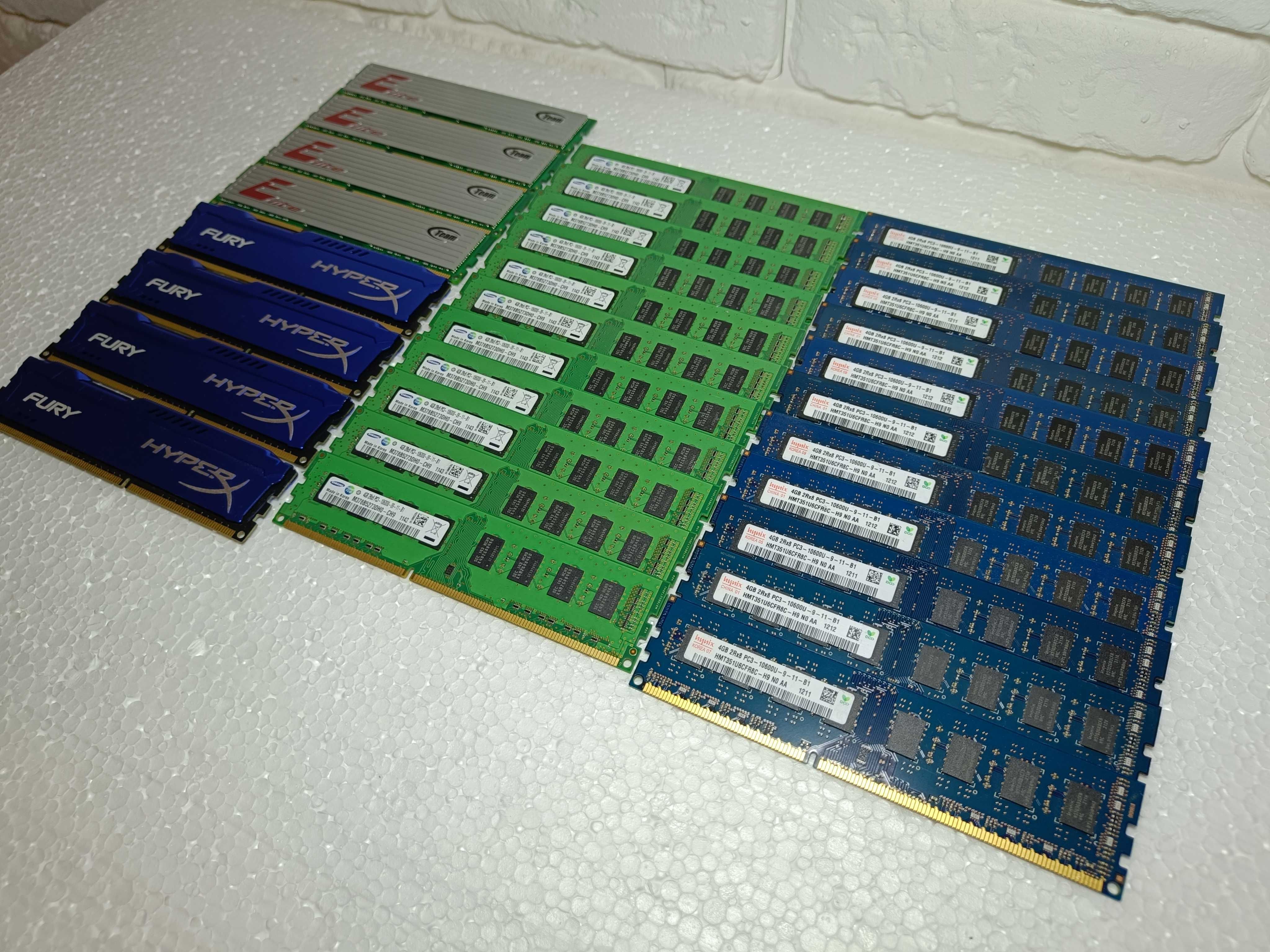 Оперативна память DDR3 4GB 8GB 2GB Samsung Hynix HyperX Kingston різна