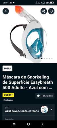 Máscara snorkeling