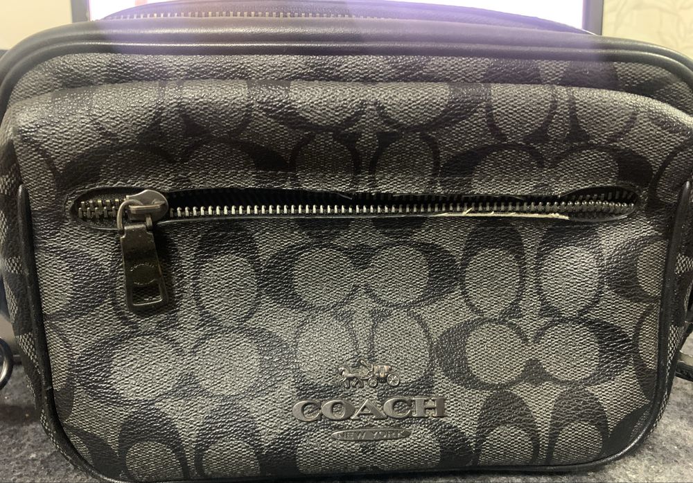 Мужская сумка COACH Elias Crossbody In Signature Canvas Black