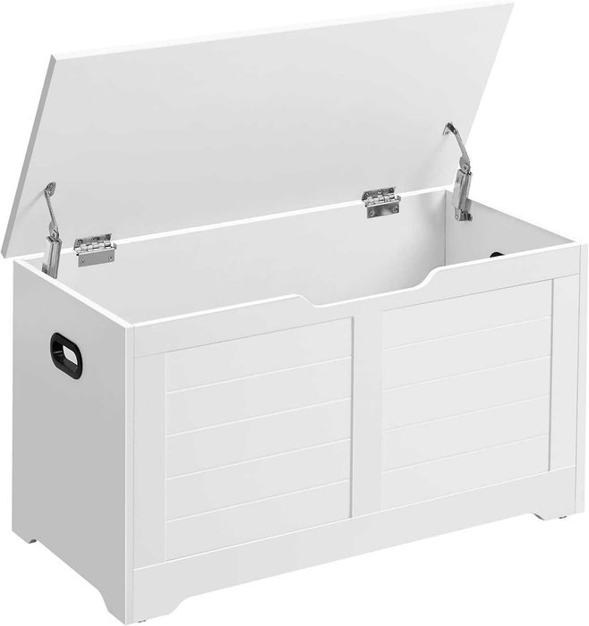 Drewniana skrzynia do przechowywania ,biała