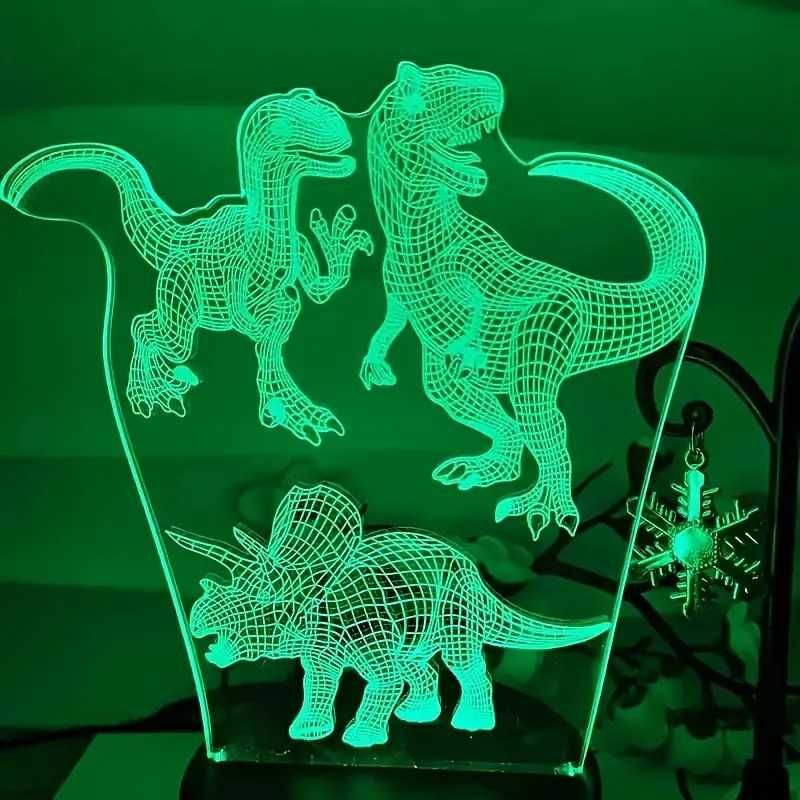 Lampka Nocna 3D Led Smart Dinozaury 7 Kolorów