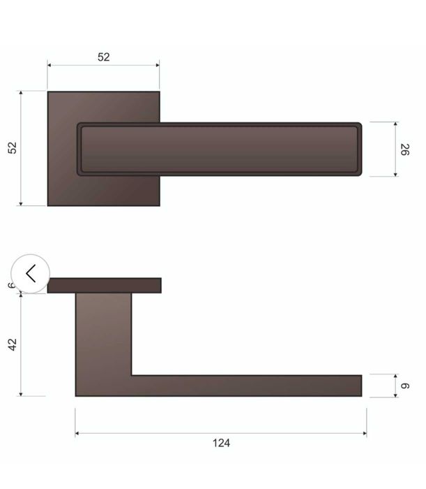 Klamka do drzwi wewnętrznych Infiniti Concept KCK B00 Glamour czarna