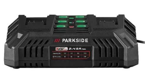 PARKSIDE Podwójna ładowarka do akumulatorów 20 V, PDSLG 20 B1